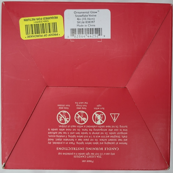 NEW~LENOX~ CHRISTMAS~ SNOWFLAKE VOTIVE HOLDER ORNAMENTAL GLOW - Picture 2 of 4